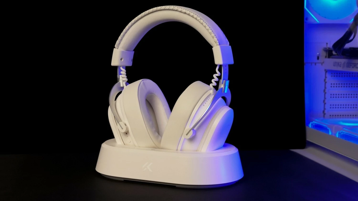 Kufje gaming Mchose V9 Turbo, wireless, ANC, 7.1, të bardha