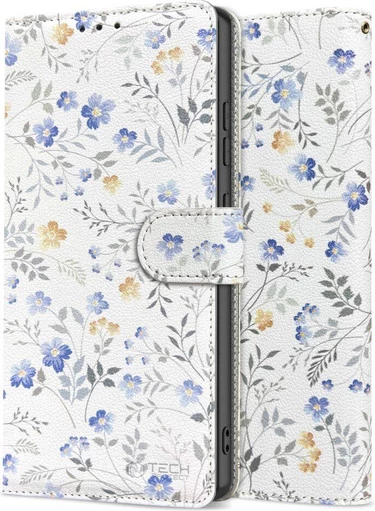 Mbështjellës ONASI Flip Wallet Aurora për iPhone 16e, mbyllje magnetike, hapësirë për 2 karta + ndarje, i bardhë