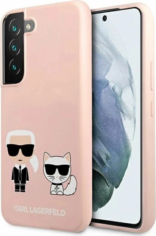 Hardcase Karl Lagerfeld KLHCS22MSSKCI për Samsung Galaxy S22+, rozë e çelët