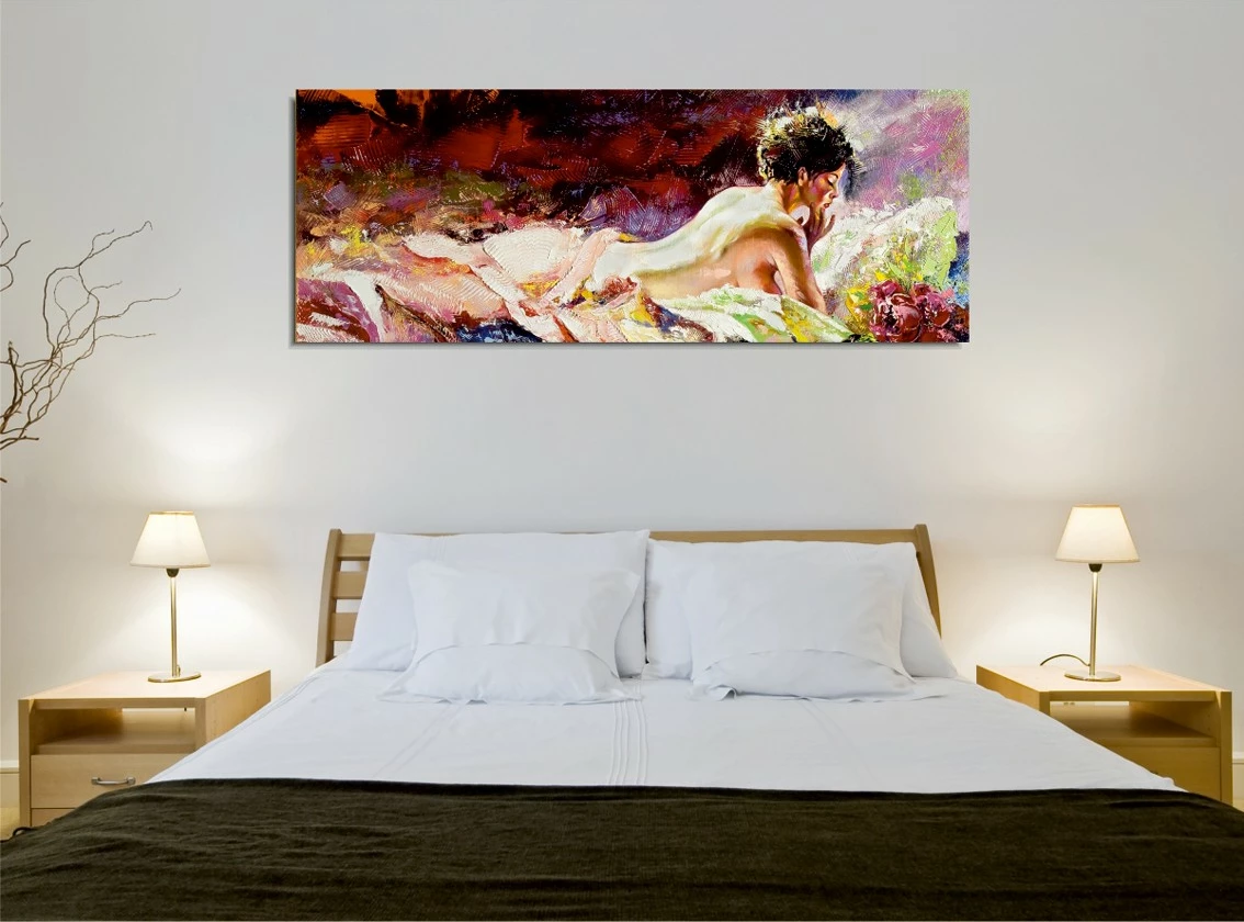 Pikturë dekorative në kanavacë, shumëngjyrëshe, PC211, 30x80cm