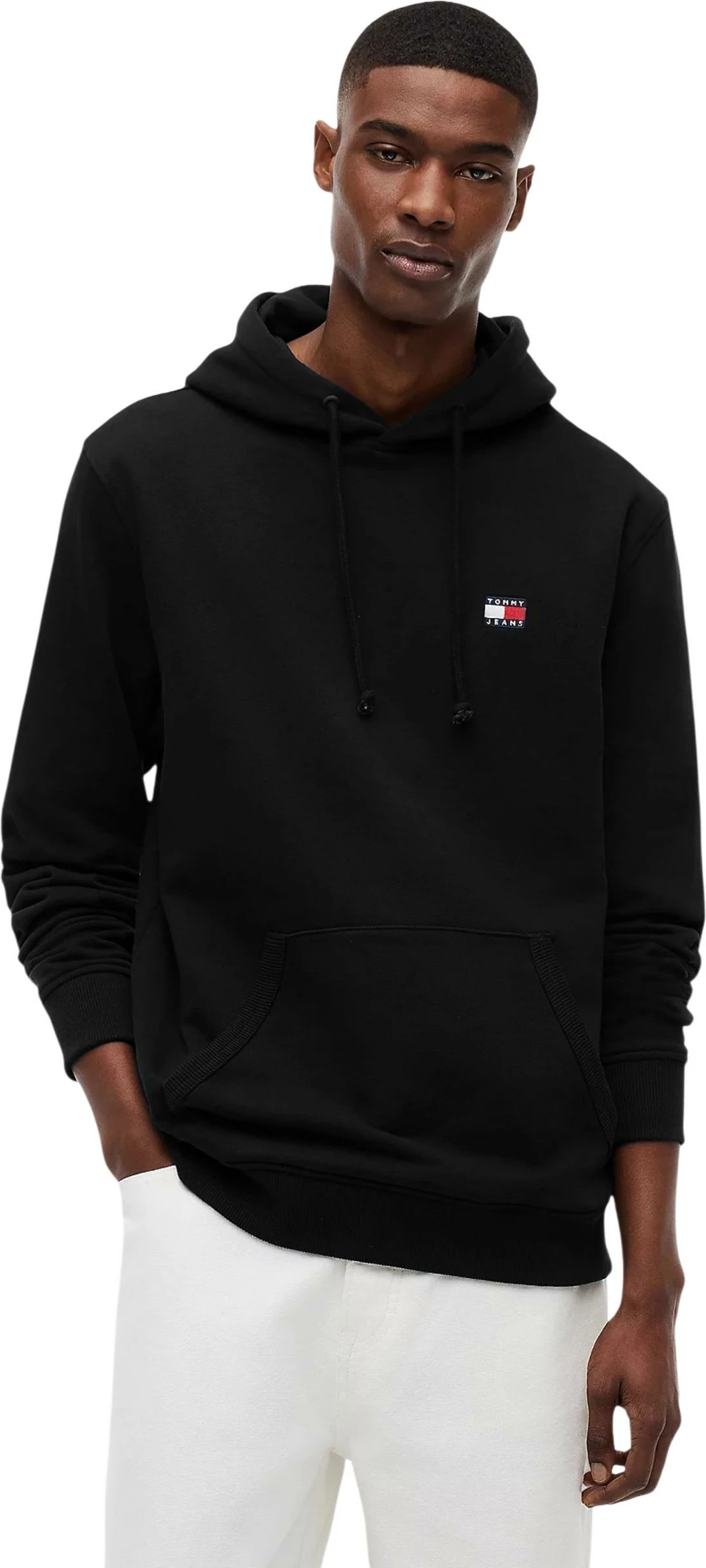 Duks me kapuç Tommy Hilfiger Jeans DM0DM21922 për meshkuj, i zi [Madhësia: S]