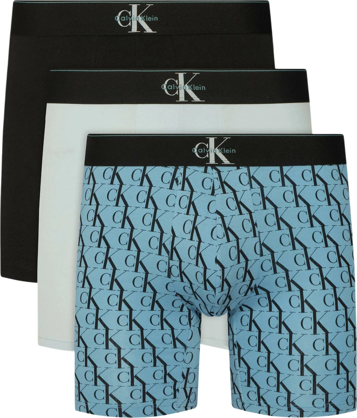 Set të brendshme për meshkuj Calvin Klein Underwear LV00NB4473 (3PK), zi/turkeze