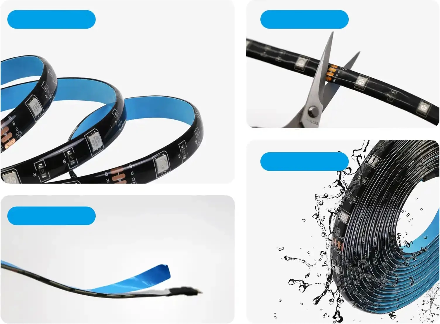 Shirit LED inteligjent Sonoff L2-2M, 2m, RGB, me telekomandë dhe Wi-Fi, i papërshkueshëm nga uji