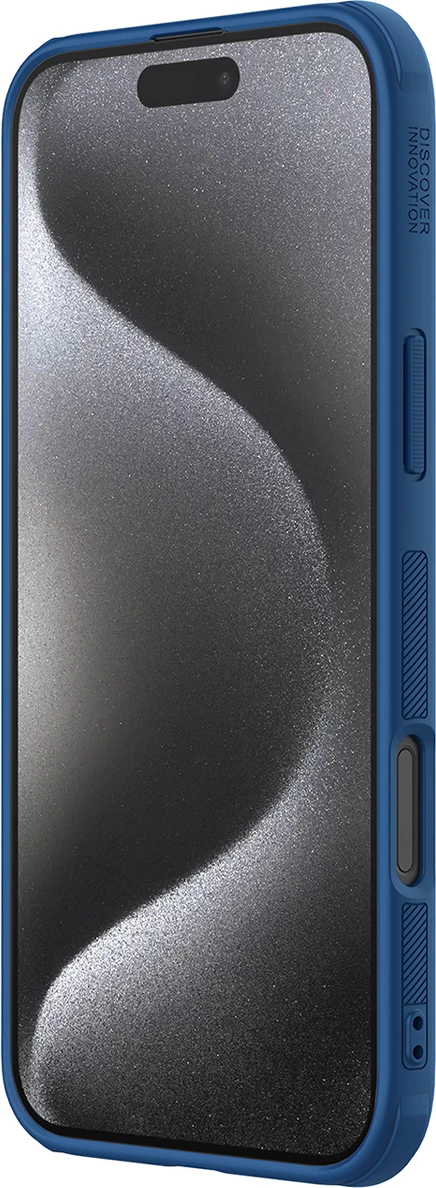 Mbështjellës Nillkin Super Frosted Shield Pro Magnetic për iPhone 16 Pro, kaltër