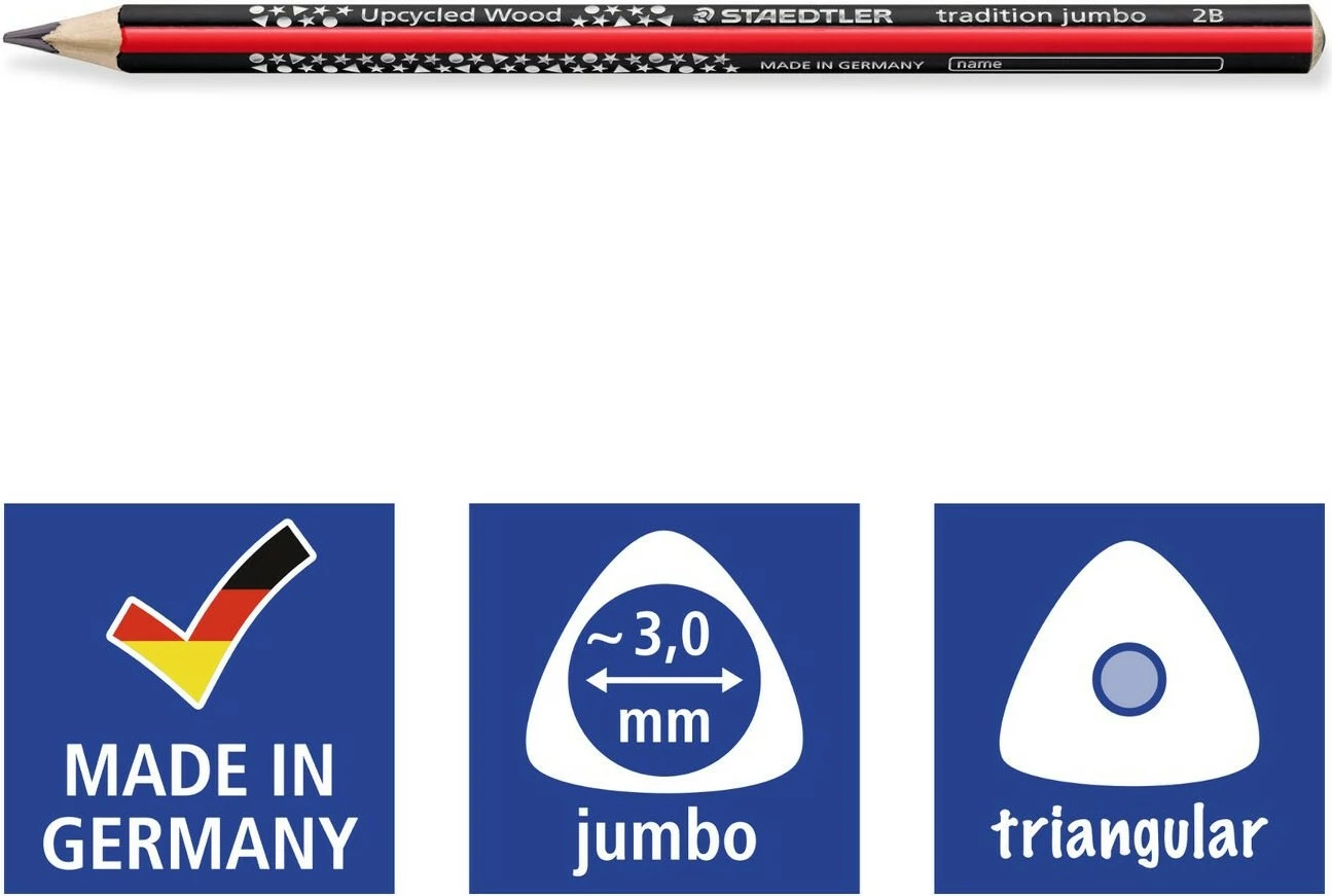Set lapsa grafiti STAEDTLER Jumbo 2 copë, trekëndësh, FSC, HB/2B
