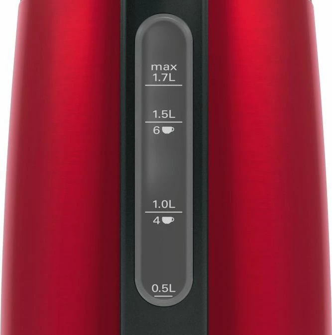 Çajnik elektrik Bosch TWK3P424 1.7 l 2400 W, kuqe/gri