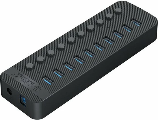 Hub USB Orico CT2U3-10AB, 10x USB-A 3.2 Gen1, 48W, aktiv, i zi