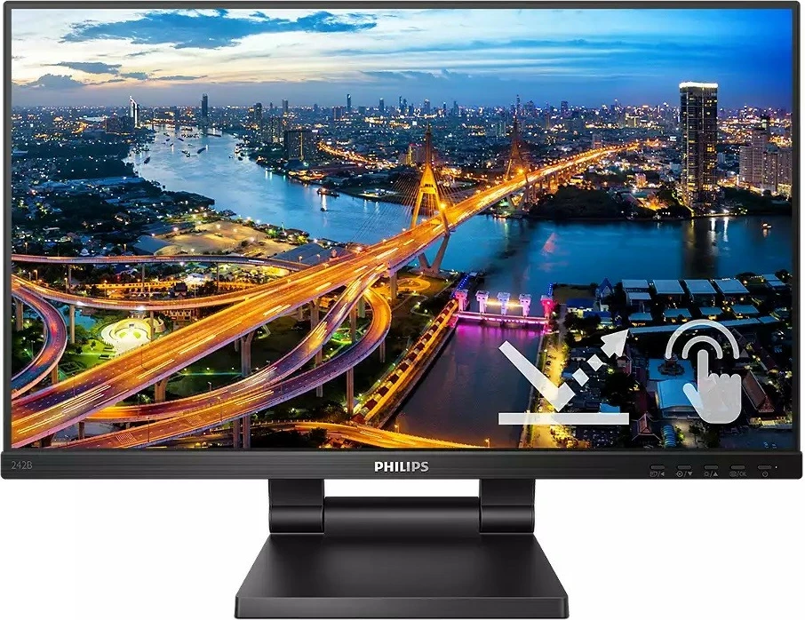 Monitor Philips 242B1TC, 23.8", IPS Touch, Full HD, i zi