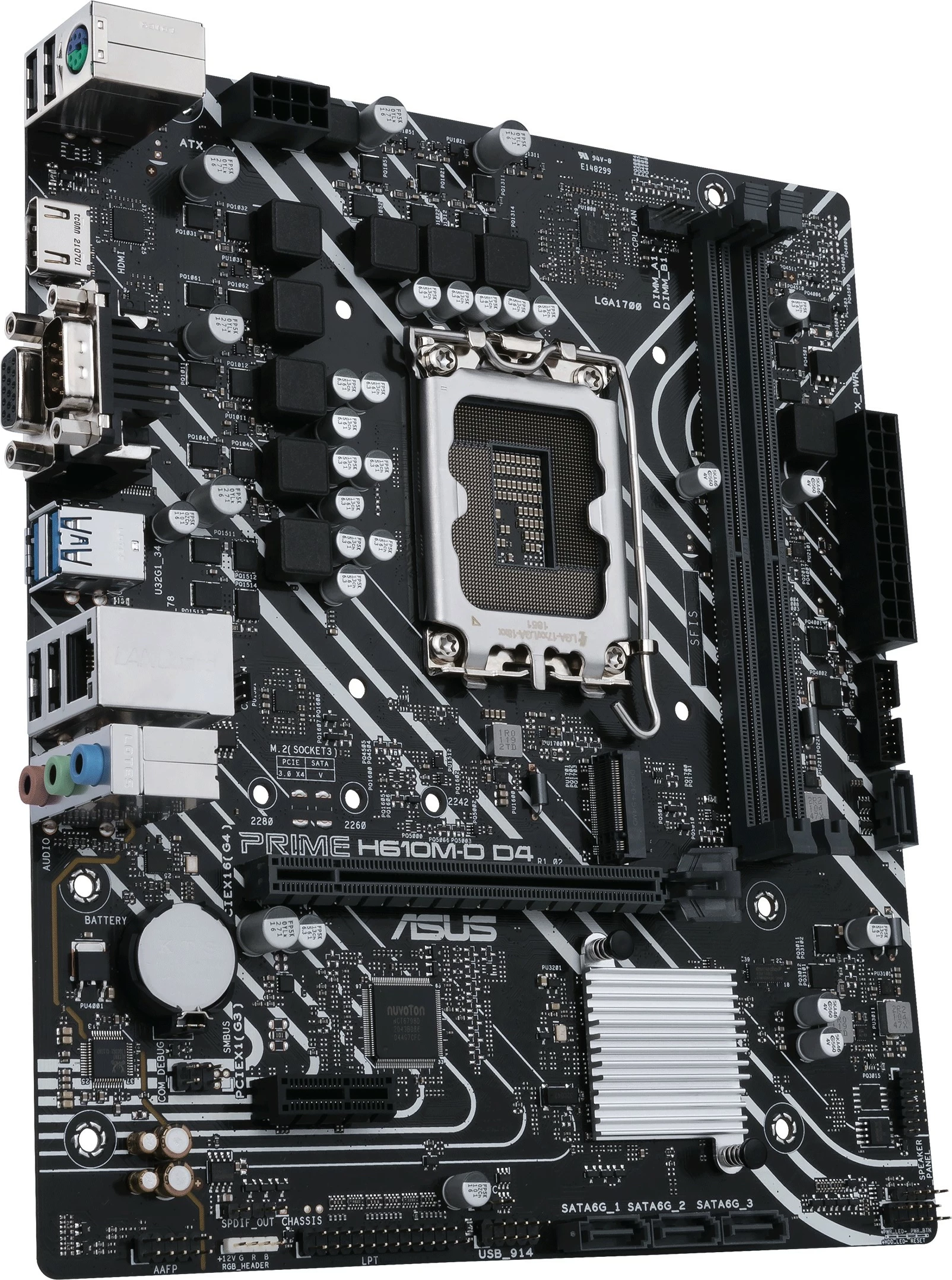 Pllakë amë ASUS PRIME H610M-D D4, LGA 1700, DDR4, micro ATX, e zezë