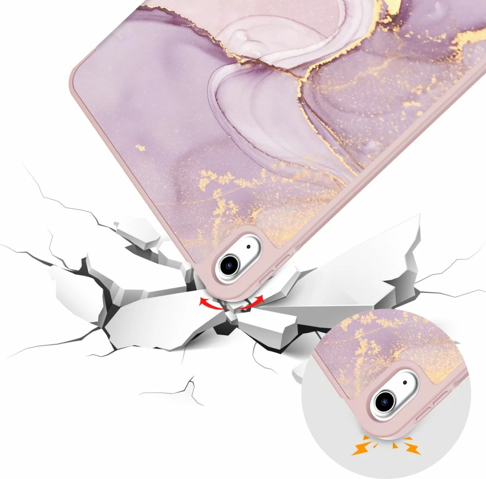 Mbështjellës Tech-Protect SC Pen për iPad 10.9" (2022), silikon, rozë mermer