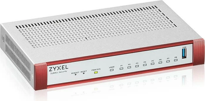 Firewall UTM me Wi‑Fi 6, Zyxel USG FLEX 100HP (USGFLEX100HP-EU0101F), 8x Gigabit (1x PoE+), VPN 900 Mb/s, IPS 1.5 Gb/s, argjendtë