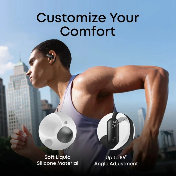 Kufje ANKER Soundcore AeroFit 2 Pro, Open-Ear/ANC, Hi-Res Audio LDAC, zezë