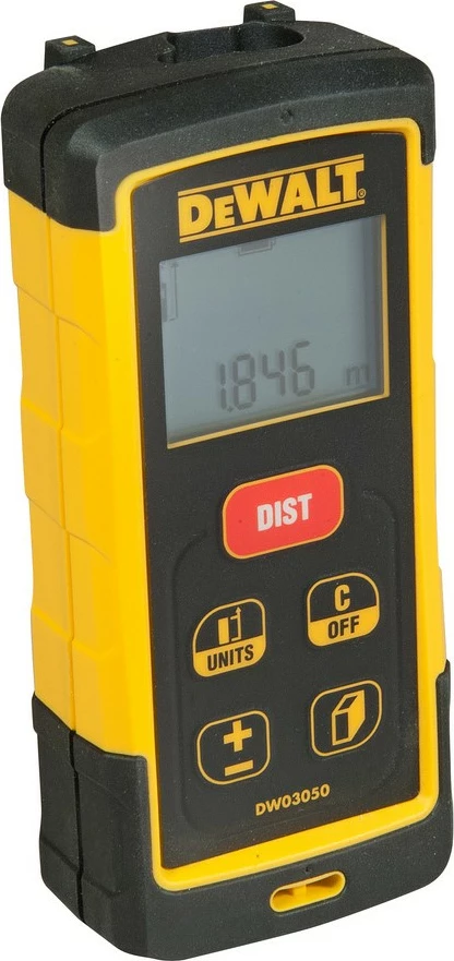 Matës distancash lazer DeWALT DW03050, 50m, memorie, ngjyrë e verdhë/zezë