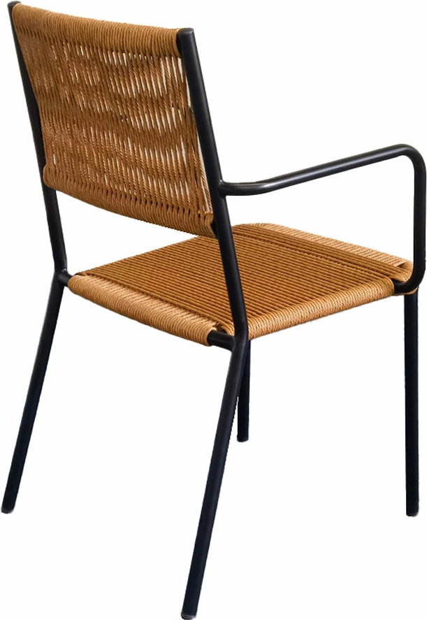 Karrige Perth, ratan natyral, metal i zi, 54.5x56x86