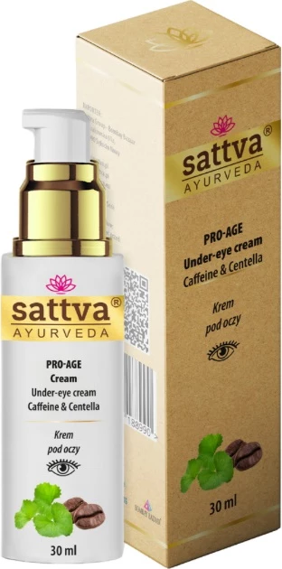 Krem për rreth syve Sattva Pro-Age Under Eye Cream me kafeinë dhe centella për femra, 30ml