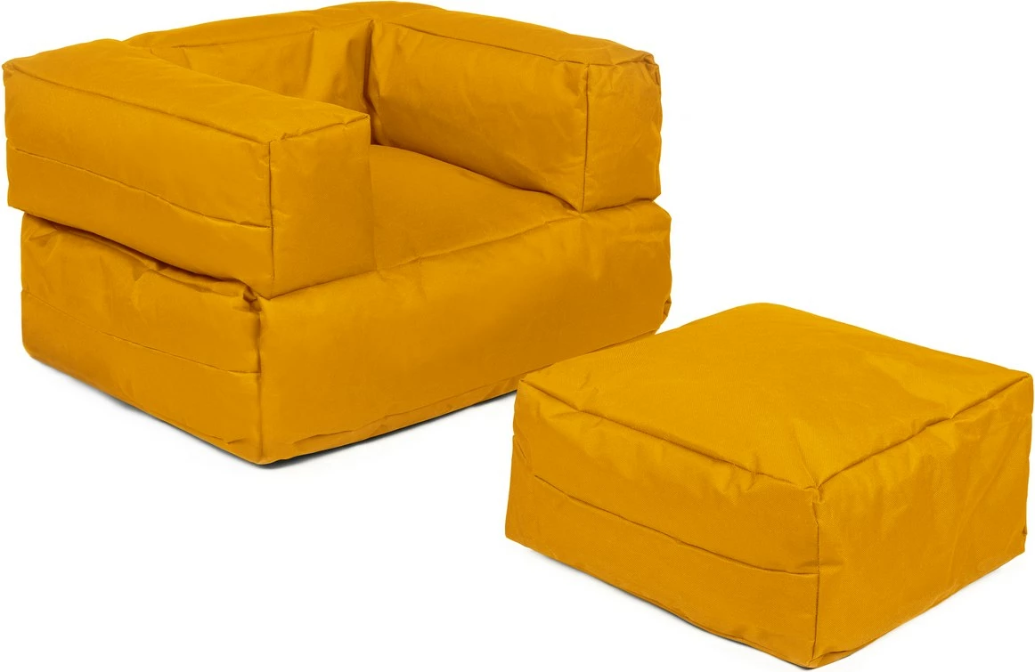 Puf për fëmijë, karrige me pouffe, portokalli, Atelier del Sofa