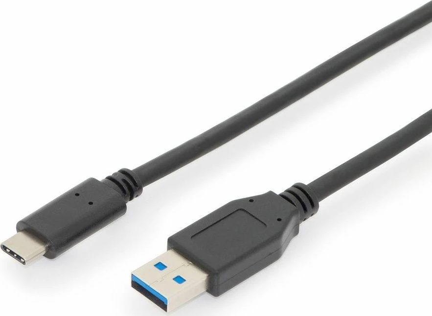 Kabllo USB Digitus AK-300146-010-S USB 3.1 Gen 2, USB-A në USB-C, 1 m, Power Delivery, e zezë