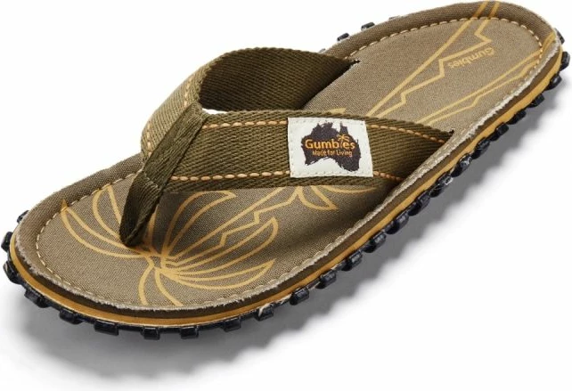 Flip-flopa për meshkuj Gumbies Islander Palm Leaf Khaki [Madhësia: 49]