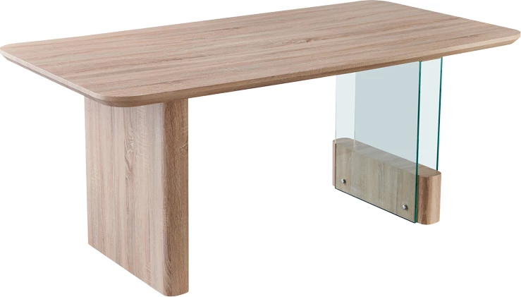 Tavolinë ngrënie Faghan, ngjyrë kafe, MDF, 180x90x76cm