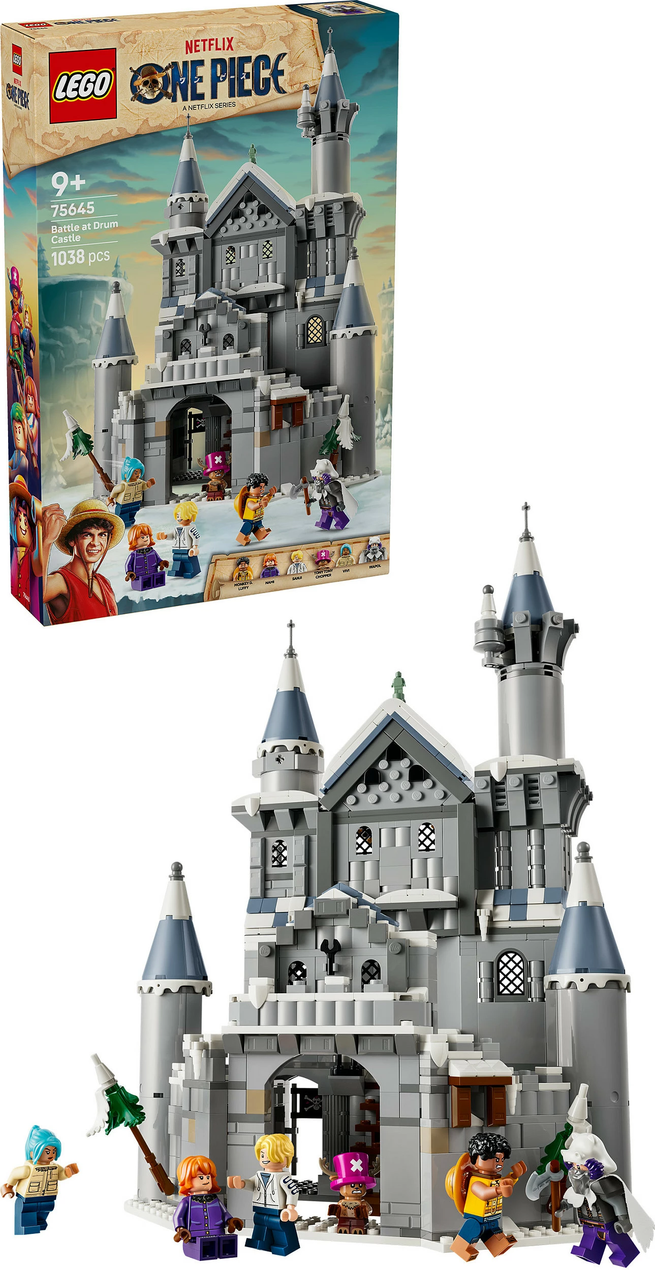 Set LEGO One Piece 75645 Battle at Drum Castle, 1038 copë, 9+, gri
