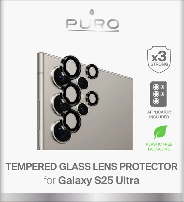 Xham i temperuar për kamerë, Puro Single Camera Lens, për Samsung Galaxy S25 Ultra