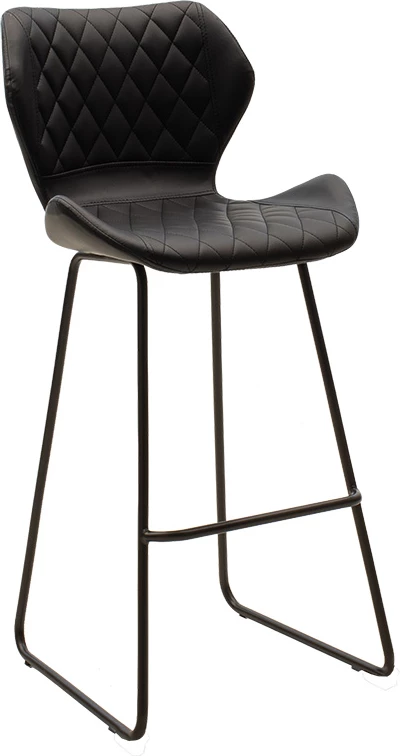 Karrige për bar Theo metalike, ngjyrë e zezë, set prej 2 copë