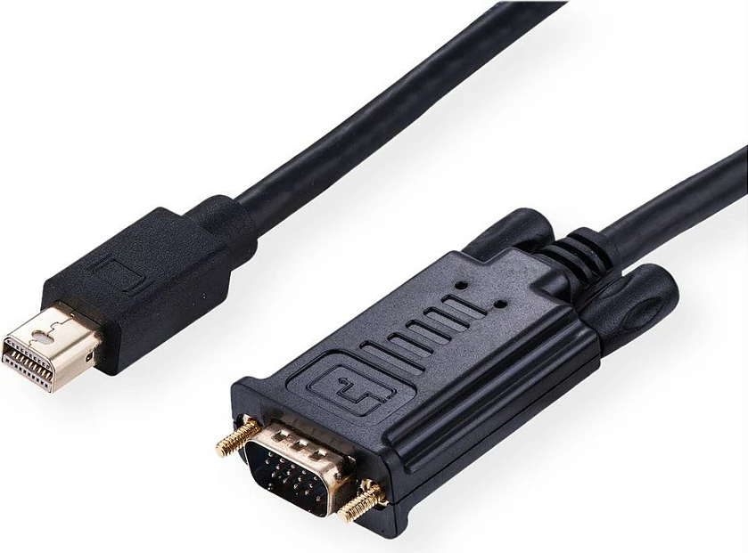 Kabllo ROLINE 04/11/5975 Mini DisplayPort në VGA, 1 m, 1080p, e zezë
