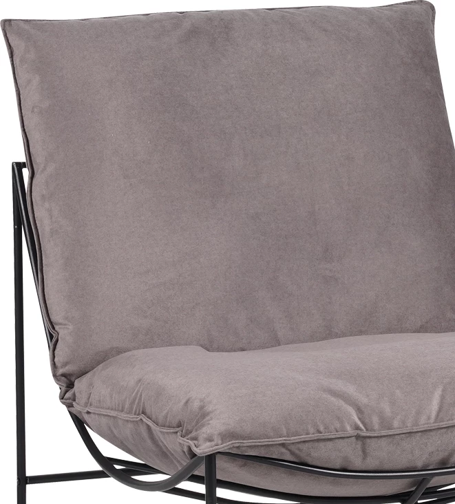 Karrige Chopie, ngjyrë gri, këmbë të zeza, 77x90x83cm