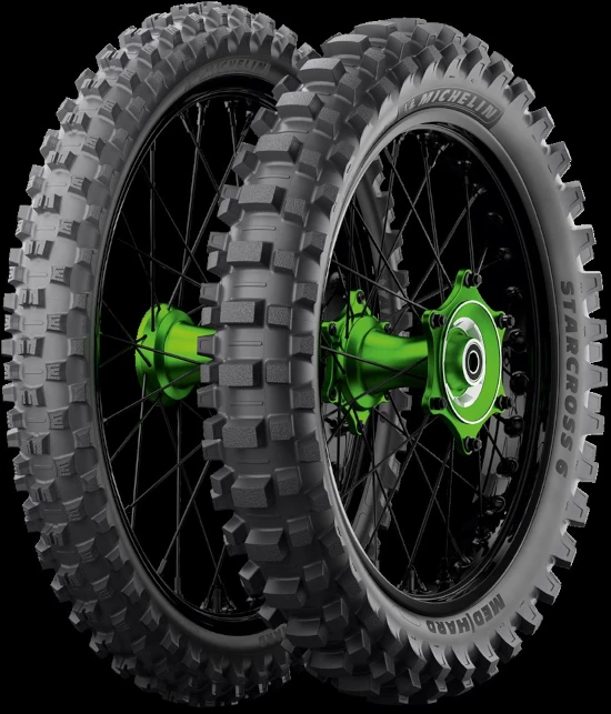 Gomë motoçiklete Michelin Starcross 6 110/90-19 62M Medium Hard, TT, NHS (R)