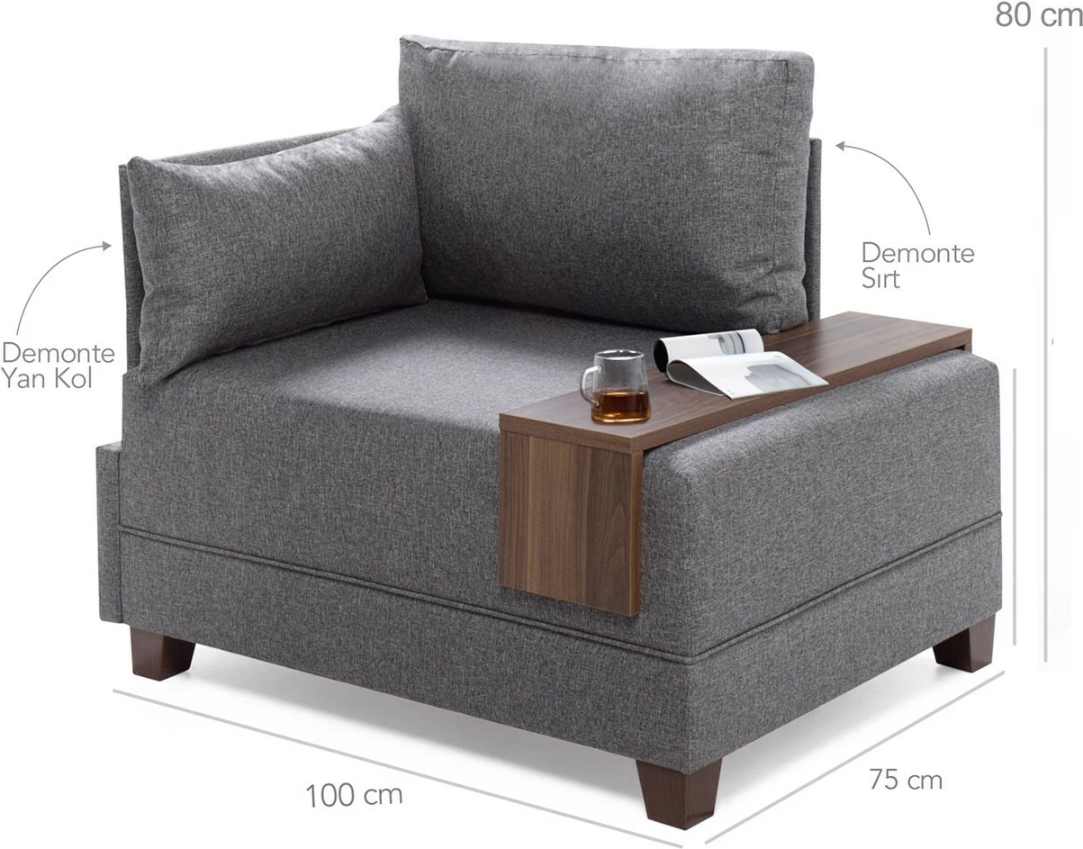 Karrige një vendëshe Fly Left, bezhë, Atelier del Sofa