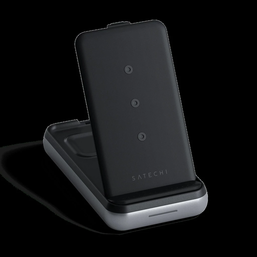 Satechi Duo Wireless Charger Power Bank Stand 10000 mAh - Space Grey