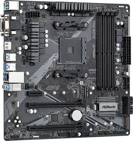 Pllakë amë ASRock B450M Pro4 R2.0, Socket AM4, uATX, 4 DDR4, e zezë