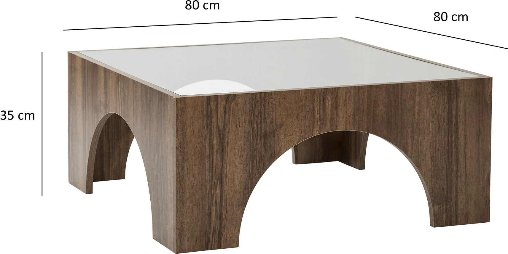 Tavolinë kafeje Skye Decor, ngjyrë arre, gri e errët