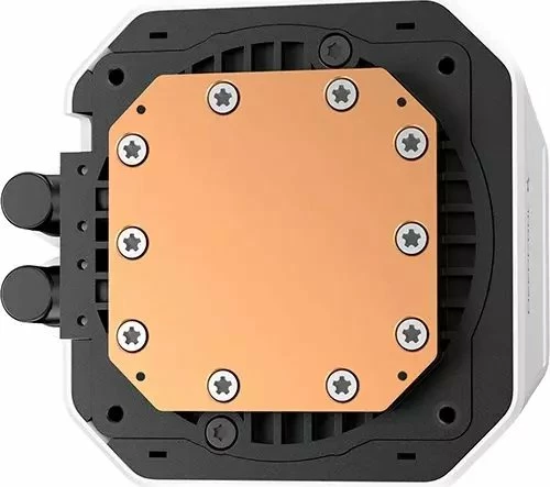 Ftohës uji AIO Deepcool LM240 WH 240 mm, ekran IPS 2.4\", ARGB, set 2x120 mm, i bardhë