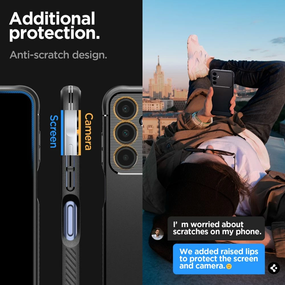 Mbështjellës Spigen Rugged Armor për Samsung Galaxy A25/A25 5G, Matte Black