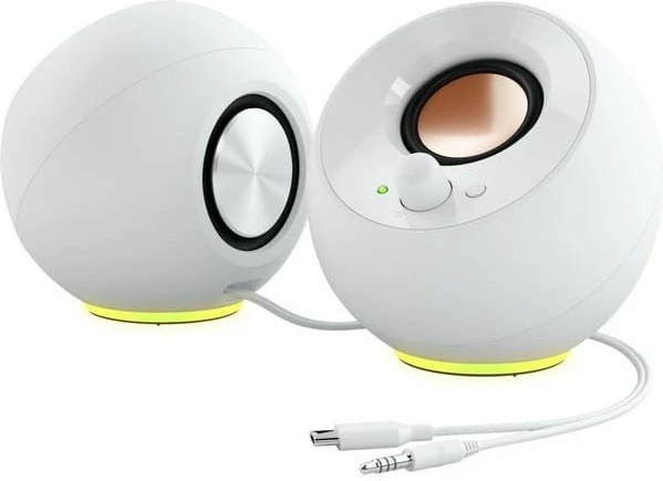 Altoparlantë kompjuteri Creative Pebble SE RGB 16W 2.0, të bardhë, set 2 copë