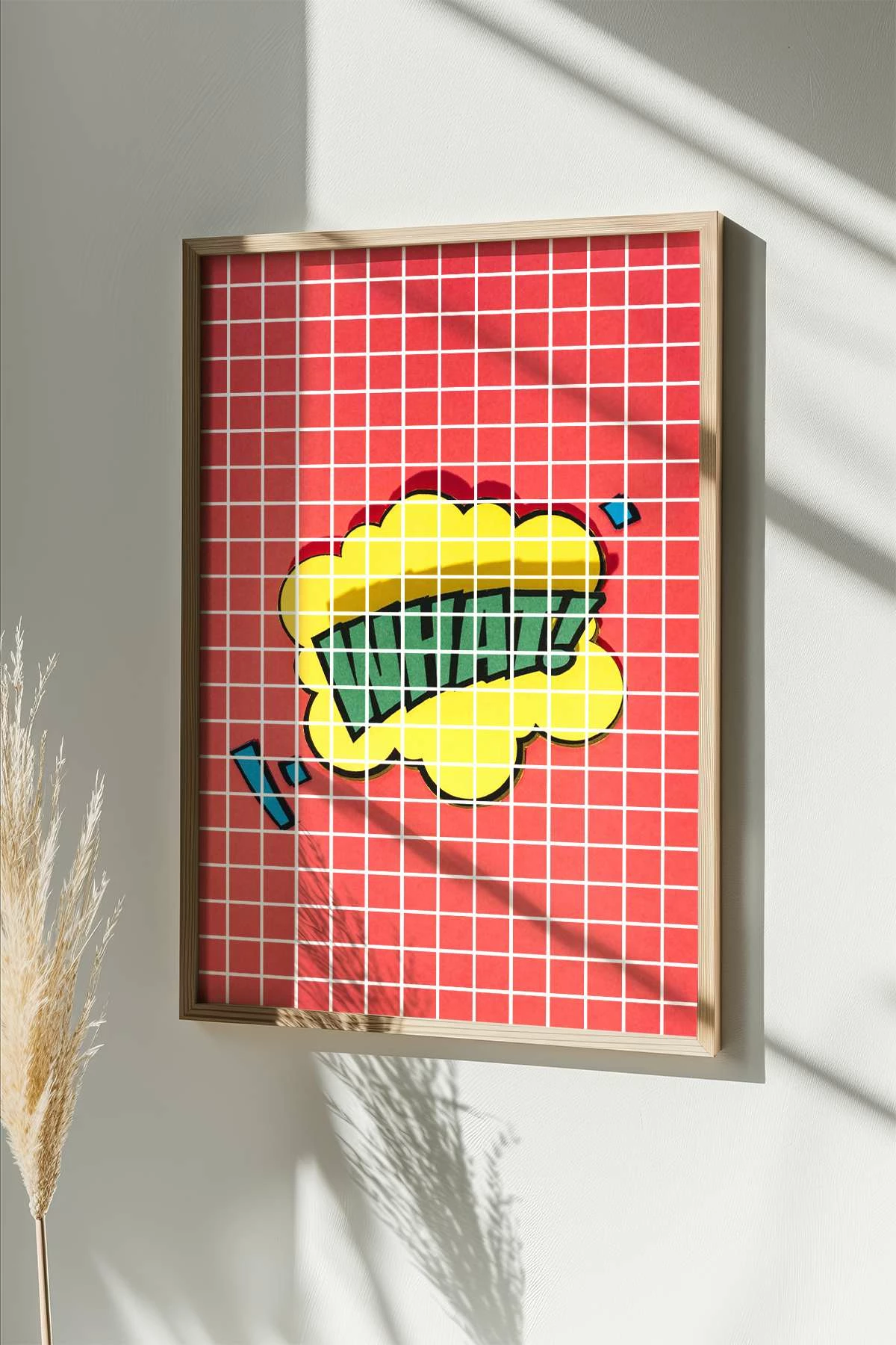 Pikturë dekorative me kornizë, Popkare7, shumëngjyrëshe, Wallity, 33x48cm