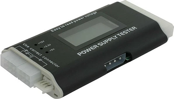 Testues PSU DeLOCK 18159, me ekran, ATX 20/24-pin, EPS 8-pin, PCIe 6-pin, Zi/Bardhë