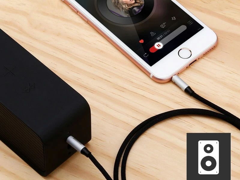 Kabllo audio Baseus Yiven Audio M30 3.5mm Jack–3.5mm Jack 1m, e zezë