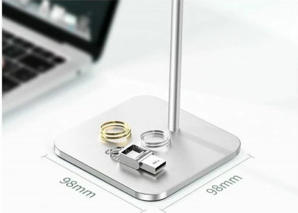 mbajtëse kufjesh UGREEN 80701, alumin metalike, e rregullueshme, 287 mm, argjend/e zezë