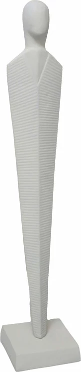 Figurë dekorative Finton, alumin i bardhë, 10x10x53cm