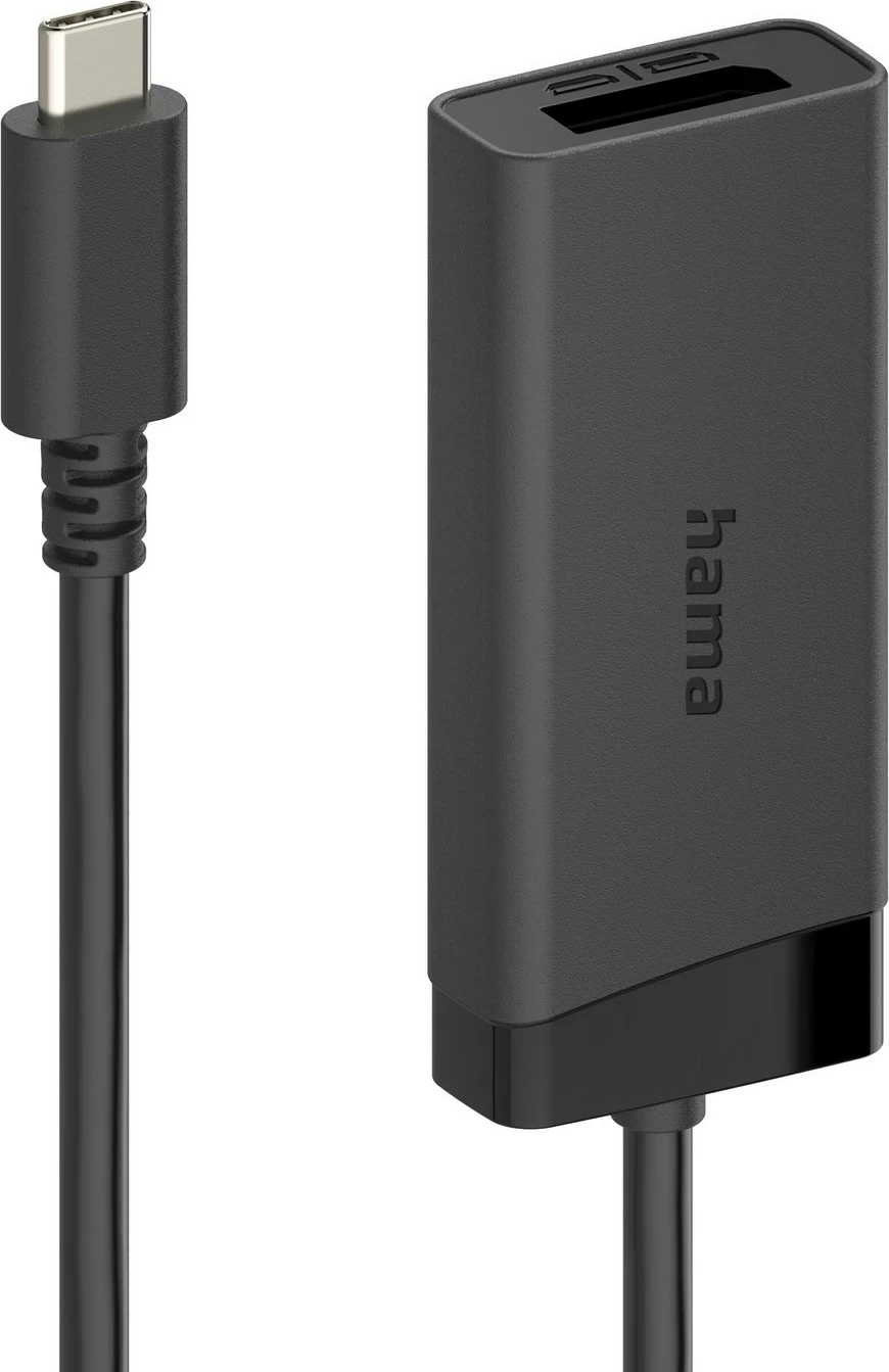 Adapter Hama USB-C në DisplayPort/HDMI 4K 60Hz, zi