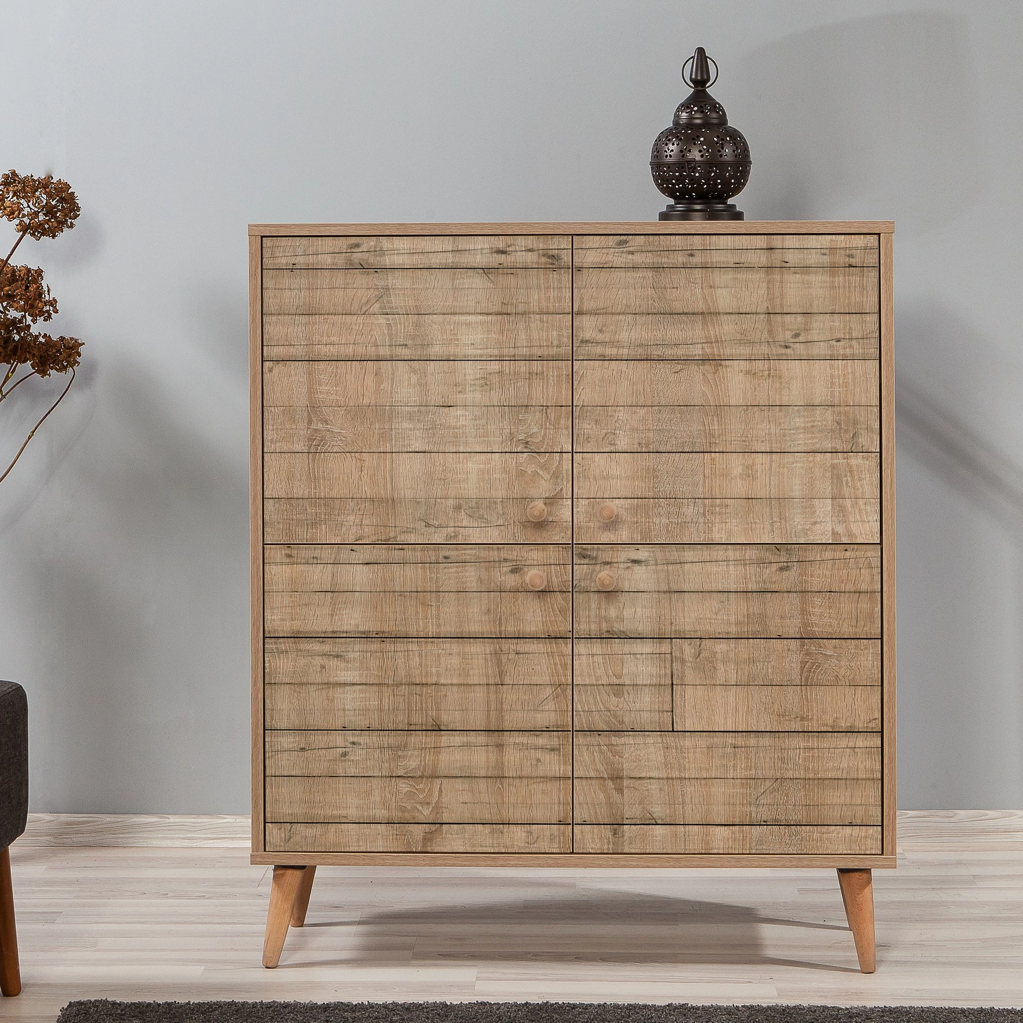 Dollap multifunksional Hanah Home, Multilux - 728, ngjyrë lisi Sonoma