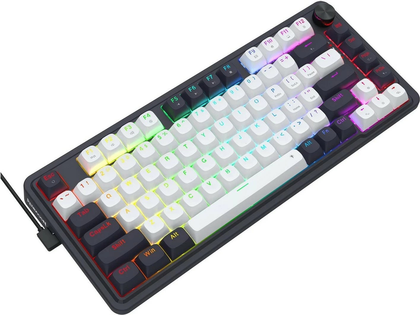 Tastierë mekanike Redragon Ucal Max K673WB-RGB-M, 75%, RGB, wireless, e bardhë