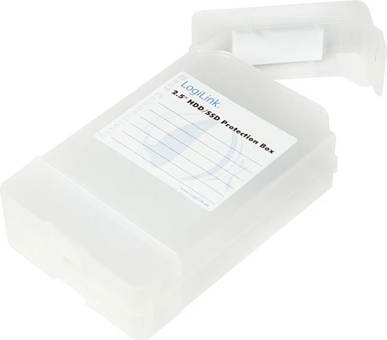 Kuti mbrojtëse për HDD/SSD 2.5", LogiLink, për 2 disqe, e bardhë
