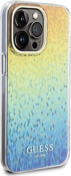 Mbështjellës Guess IML Faceted Mirror Disco Iridescent për iPhone 15 Pro Max, shumëngjyrësh
