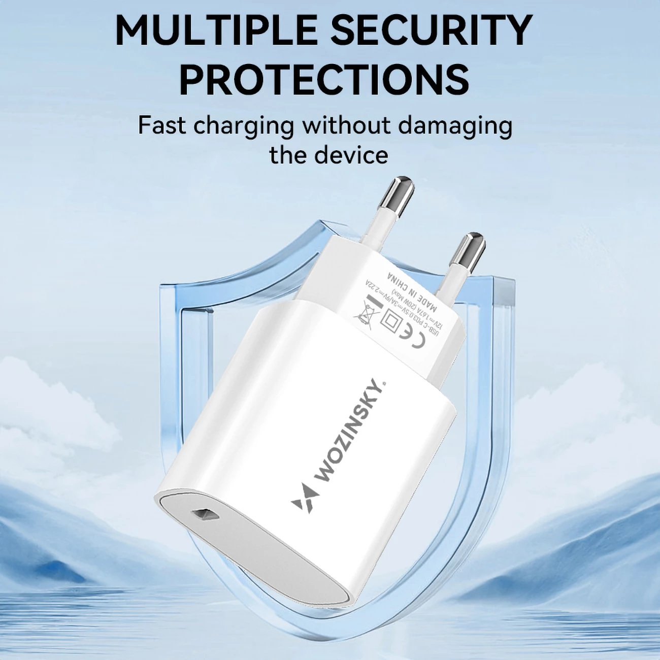 Karikues muri Wozinsky WGWCCW, 20W, USB-C, i bardhë
