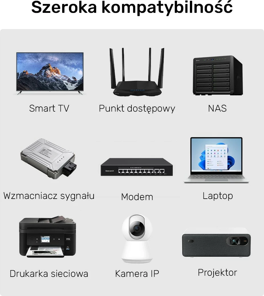 Kabëll Ethernet Unitek RJ-45 LAN, patchcord cat.8, 10m, zi-gri