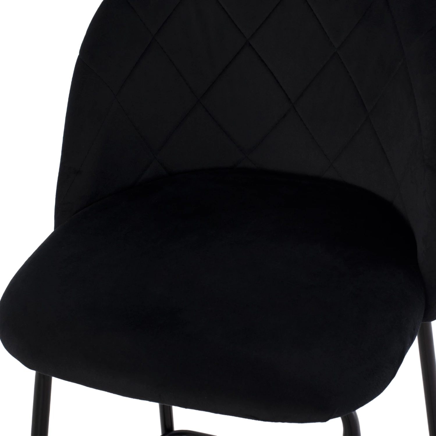 Karrige për bar, ODED, lartësi mesatare, FH8732.14, këmbë metalike & kadife e zezë, 45x53x98 cm, set prej 2 copë