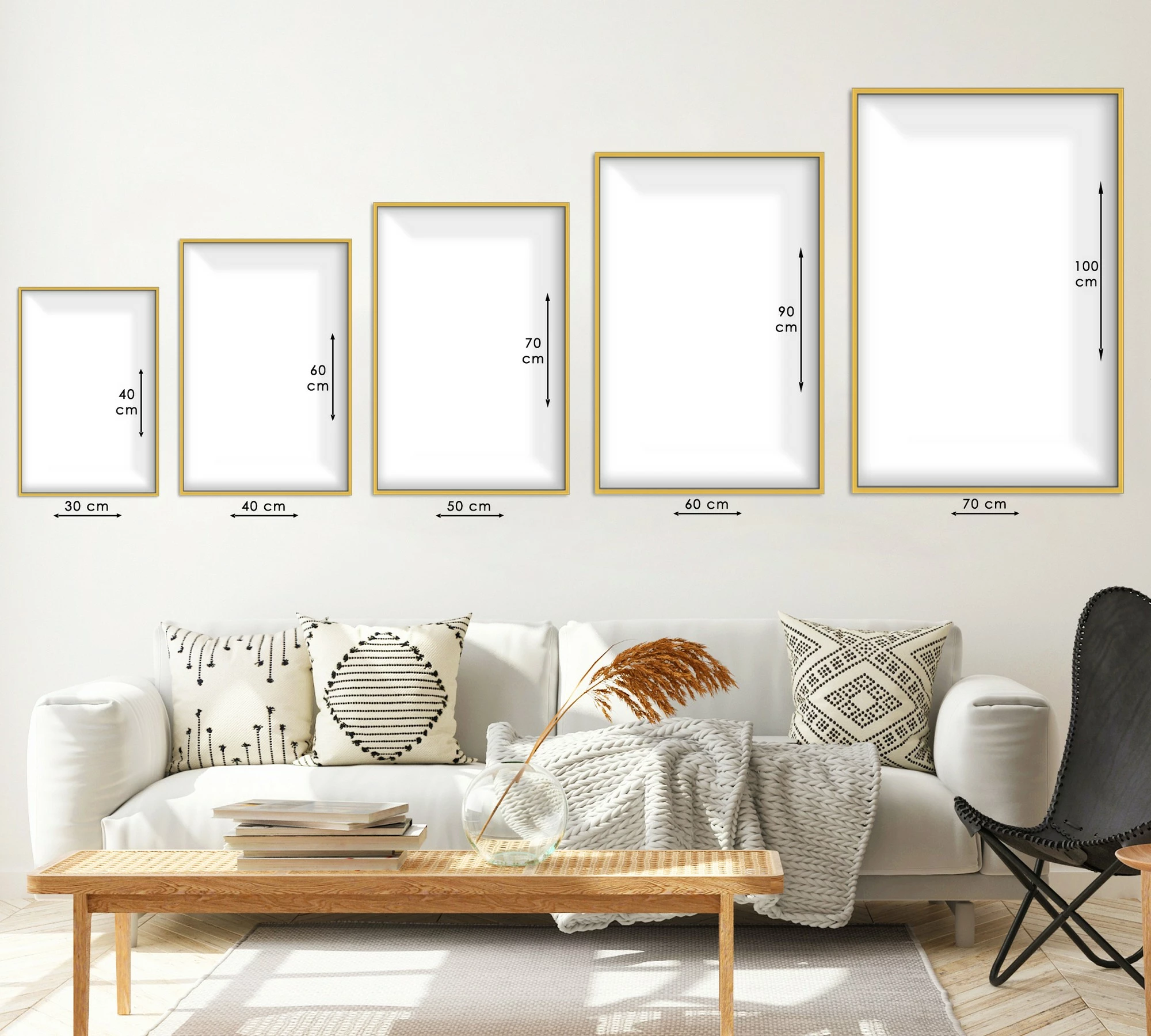 Pikturë dekorative prej xhami të temperuar, Wallity, Huhu386, 60x90cm, 3 pjesë